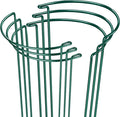 Plant Supports Stakes 6PCS, Half Round Metal Garden Stakes Plant Support for Peony Cages and Supports,Green Plant Support Ring Border for Outdoor Indoor Plants (10" W x 16" H, 6 PCS)