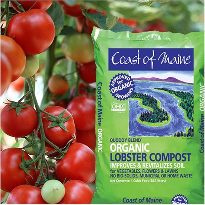 Coast of Maine Quoddy Blend, 1 cu ft (Pack of 2) Organic and Natural Compost Blend with Lobster and Crab - Improves and Revitilizes Soil