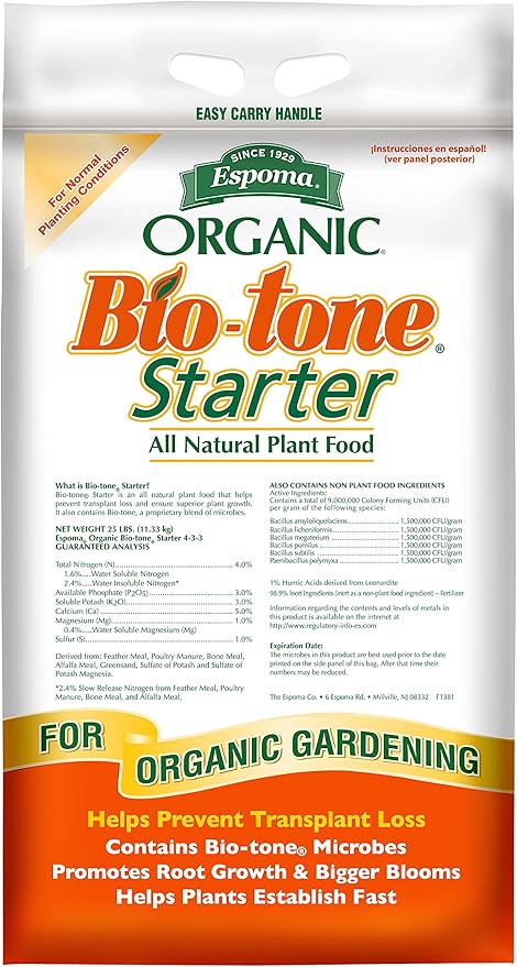 Espoma BTSG25 Granular Bio Tone Starter, 25-Pound
