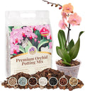 Orchid Bark Potting Mix with Pine Bark and Perlite, Fast Draining Orchid Soil for Healthy Roots, Ideal for Repotting Orchid and Orchid Bark for Indoor Plants (4 Quarts)