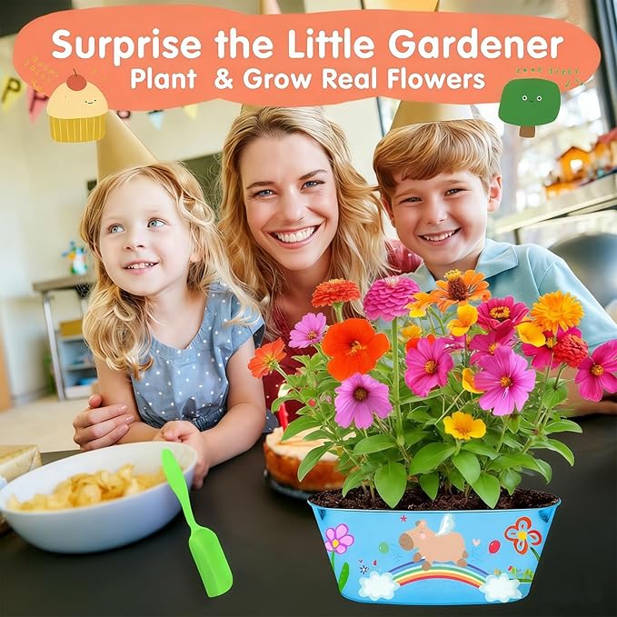 Paint & Plant Kids Gardening Kit Arts and Crafts Toys - Toddler Gardening Kits Birthday Easter Gifts Ideas for Girls & Boys 4 5 6 7 8 9 10 11 12 Year Old