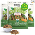 BeanVIVO 3-Pack Salad Protein Booster - Organic Lentils & Quinoa, fully cooked and seasoned, delivering a burst of taste and 10g of protein-packed goodness in every pouch 5oz