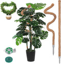 2 Pack Moss Pole, 28 Inch Monstera Plant Support, Moss Poles for Climbing Plants Indoor DIY, Coco Coir Plant Pole Moss Plant Stick Support Stake Kit for Potted Plants, Pothos, Philodendron