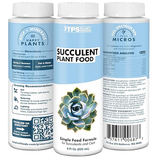 Succulent Plant Food – Liquid Fertilizer for Compact Growth, Vibrant Color & Stronger Root Development, 32 oz