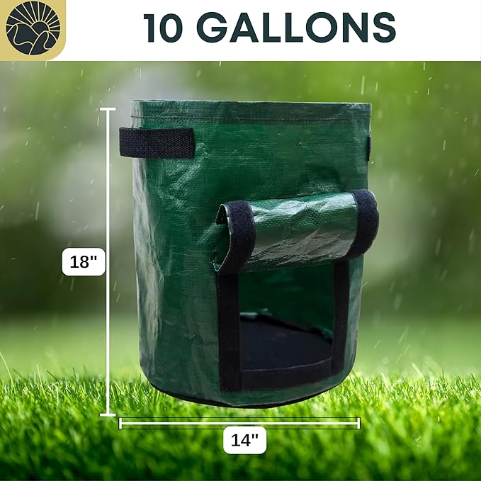 SunVara Potato Grow Bags 10 Gallon Grow Bags 5 Pack