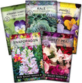 Sow Right Seeds - Frost Hardy Seed Collection for Planting - Pansies, Violets, Snapdragon, Ornamental Kale and Sweet Peas - Lovely Flowers for Spring & Fall Color - Non-GMO Heirloom with Instructions