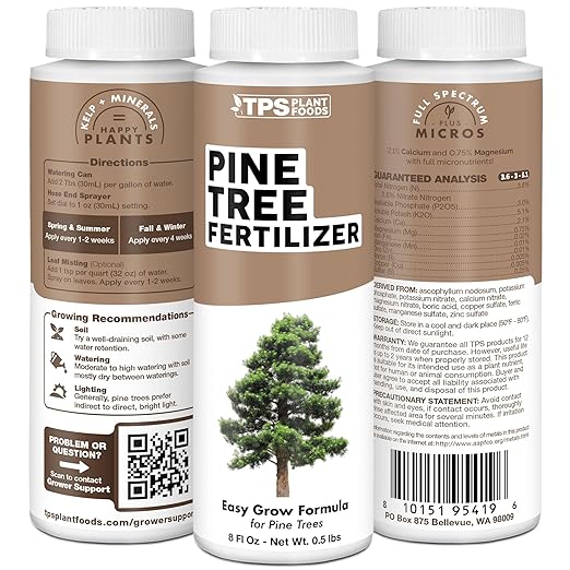 Pine Tree Fertilizer - for Leyland Cypress & Evergreen Tree Care - Pushes Rapid Root Growth for Strong, Wind-Resistant Yard Trees - Liquid Plant Food, 8 oz