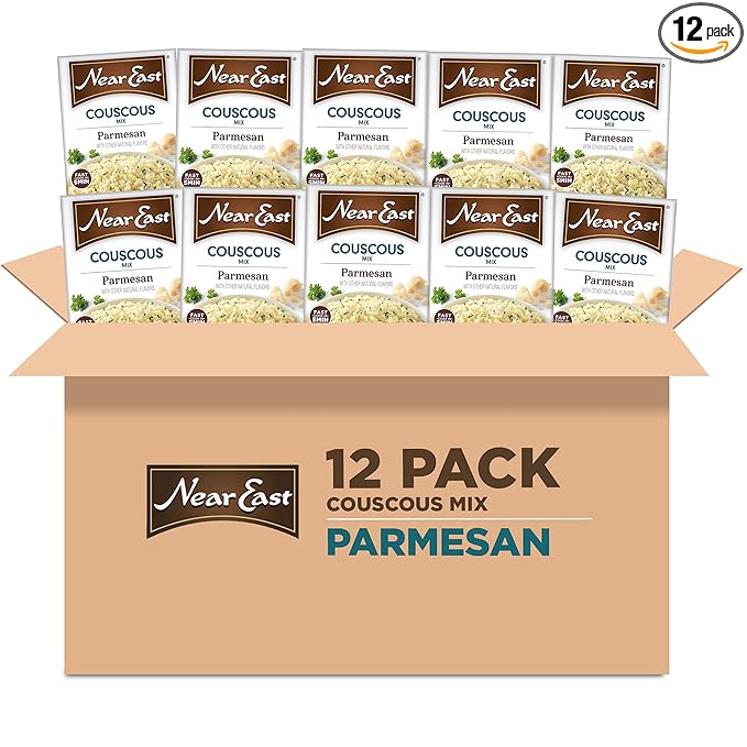Near East Couscous Mix, Parmesan Cheese, 5.9oz Boxes (12 Pack)