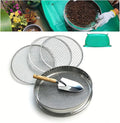 Soil Sifter for Gardening, 12 Inch Stainless Steel Soil Sifter with 4 Replaceable Fine Screens and Shovel, Sieve for Sand Rocks Dirt Compost