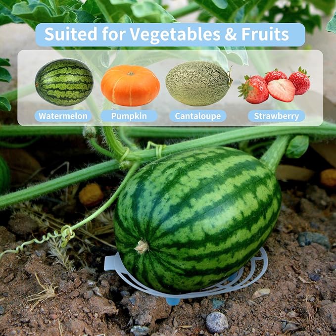 15 Pack Melon Cradle for Garden Pumpkin Support Stand Trellis,Avoid Ground Rot,Plastic Plant & Garden Support for Pumpkin Watermelons Squash Strawberries(Blue)