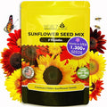 NatureZ Edge 1300+ Sunflower Seeds Garden Variety Pack, Bulk Sunflower Seeds for Planting Flowers, Get More Sunflower Seeds to Plant, Mammoth, Dwarf, Lemon Queen, Giant and More. 2oz Packet