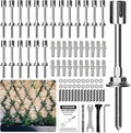Wire Trellis for Climbing Plants Outdoor, 20-Set Wall Trellis Kit for 5/64"(2mm) Wire Ropes, T316 Espalier System for Fence and Garden DIY Projects (Hubs Only, Without Cable)