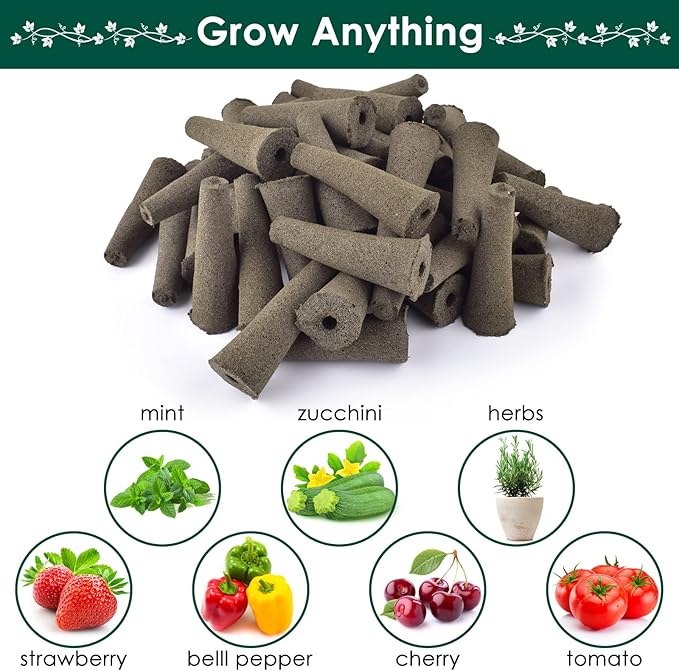 PACETAP 50 Pack Grow Sponges, Seed Pods Replacement Root Growth Sponges Compatible with AeroGarden, Seedling Starter Sponges Kit Refill Grow Sponge for Hydroponic Indoor Garden System