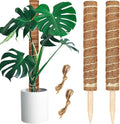 【2 Pack】 JJGoo Moss Pole, 2 Coco Coir Totem Poles Extending to 29 Inches, Plant Support Stick for Indoor Plants Climbing Plants Monstera, Sphagnum, Pothos