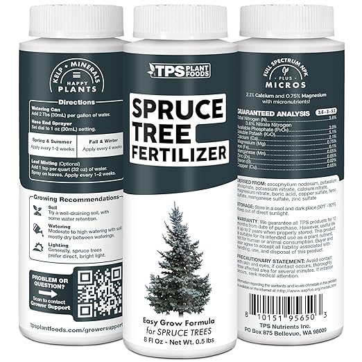 Spruce Tree Fertilizer – Liquid Plant Food for Rich Green Needles, Stronger Roots & Healthy Evergreen Growth, 32 oz