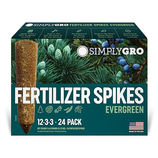 SimplyGro Fertilizer Spikes for Evergreen Trees & Shrubs (24 Spikes - 6.0 Lbs)