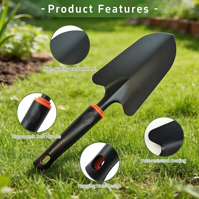 Garden Trowel, Portable Garden Weeder Tool, Gardening Trowel for Vegetable Gardening Backyard Farm Planting(Shove)
