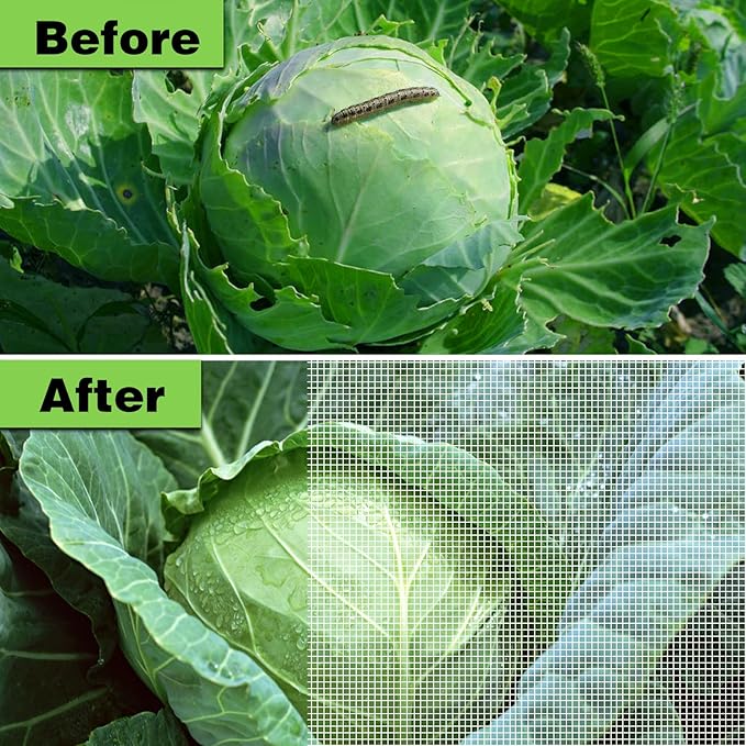 Garden Netting 10'x16', Protection Mesh Netting Plant Cover, Ultra Fine Barrier Nets for Row Covers Greenhouse Raised Bed, Vegetable Fruits Crop Screen Keep Animals Birds Away