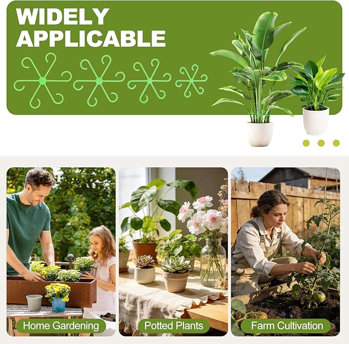 40PCS Plant Stem Support, Plant Support for Indoor Plants, Reusable Plant Support Clips, Climbing Houseplant Stem Holders, Indoor Plants Accessories