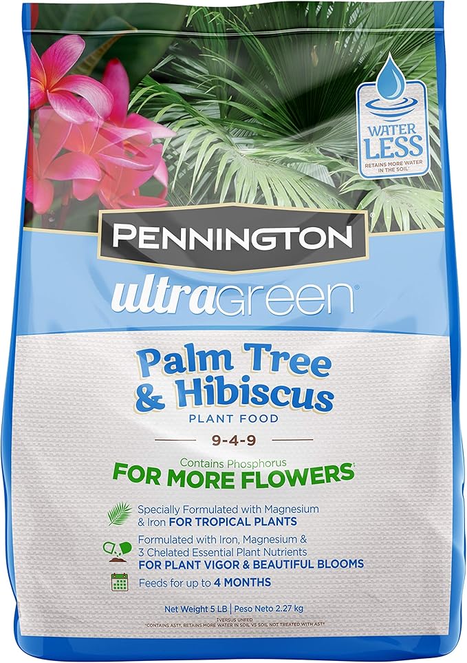 Pennington 100525942 Ultra Green Palm Tree & Hibsicus 9-4-9 Plant Food, 5 lb