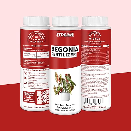 Begonia Fertilizer – Liquid Plant Food for More Blooms, Vibrant Color & Healthy Leaf Growth, 32 oz
