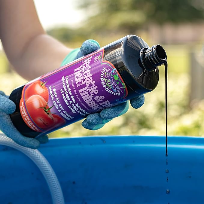 Microbe Life Hydroponics Fruit and Vegetable Plant Growth Yield Enhancer Supplement, Plant Nutrients for Better Growth and Yield, Use with Any Feeding Systems Including Hydroponics or Soil, 16 Ounces