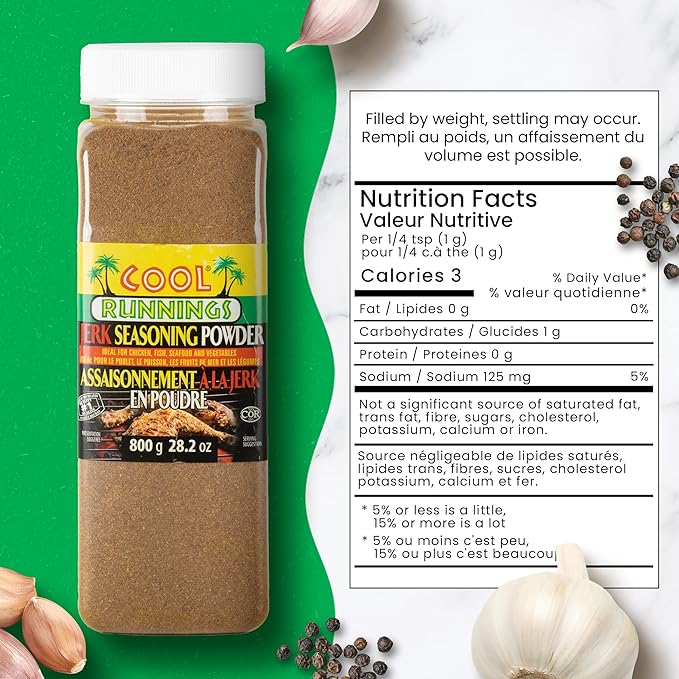 Cool Runnings Jerk Seasoning 800g - Bold and Spicy Jamaican Style Seasoning for Marinating, Grilling, Baking and Roasting Chicken, Pork, and Seafood