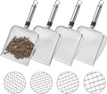Adnee 4 Pcs Wider Gardening Soil Sifter-5.5" W Garden Sieve Sifter with Handle (2/2.8/3.8/5 mm Mesh)-Portable Gardening Sifter for Gradening Sand Soil Dirt Compost