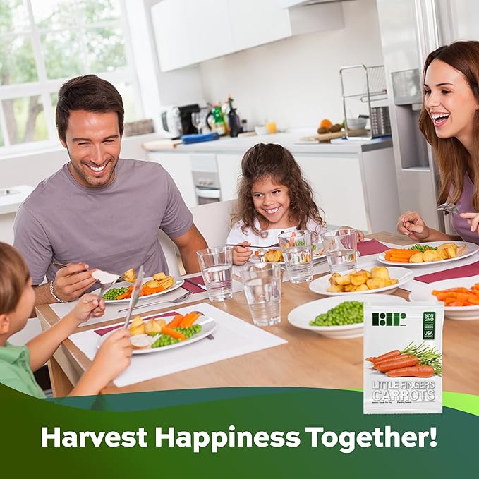 2,000 Little Fingers Carrot Seeds - Heirloom Non-GMO USA Grown - Grows Small 3" Baby Carrots for Small Spaces - Mini Vegetable Seeds for Planting