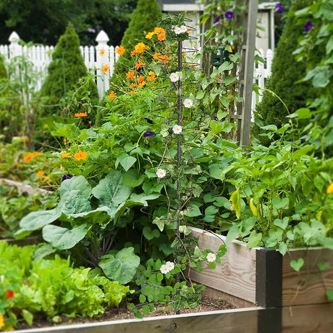 Outdoor Metal Trellis for Climbing Plants, Heavy Duty Rustproof Garden Trellis 45in, Sturdy Plant Support for Roses, Ivy, Tomatoes, Cucumbers, Flowers