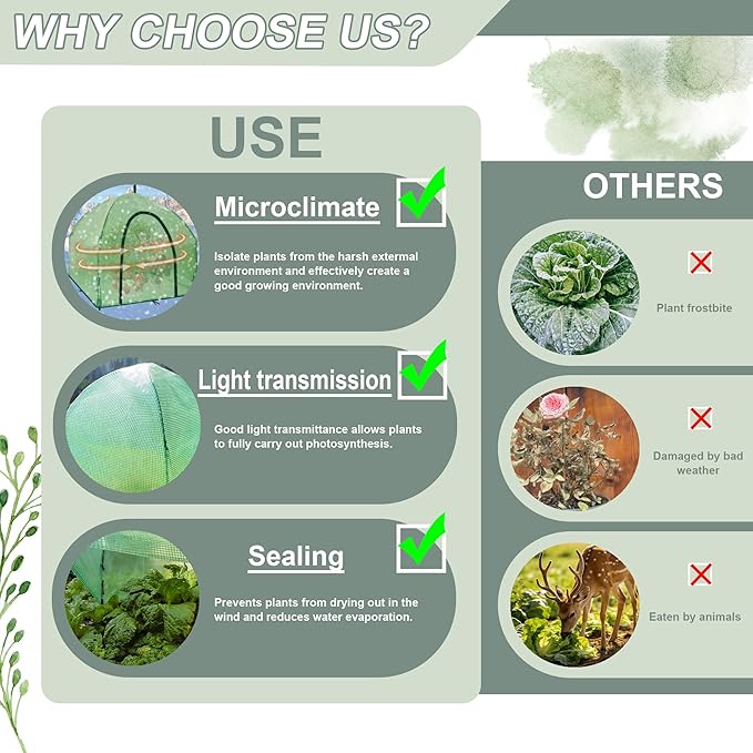 Portable Plant Cover Tent with Waterproof Base for Garden Indoor/Outdoor Tabletop Mini Greenhouse for Seed Starting Humidity Small Plants, Plant Protection from Animal for Raised Bed (XL - PE - 1PCS)
