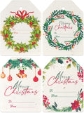 Christmas Plantable Gift Tags with Wildflower Seeds – Writable, Plantable Merry Christmas Tags, 4 Festive & Ornament Designs, Perfect for Holiday Gifts, Family & Friends (24 Tags (6 per Design)