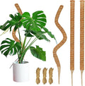 3 Pack Moss Pole, 47-Inch Moss Poles for Plants Monstera,Bendable Plant Support Stakes for Climbing Plants Indoor, Garden Trellis Plant Stick for Potted Plants, Pothos Philodendron
