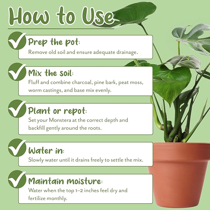 Soil Sunrise Monstera Houseplant Potting Soil Mix (8 Quarts) Custom Blend for Growing and Repotting