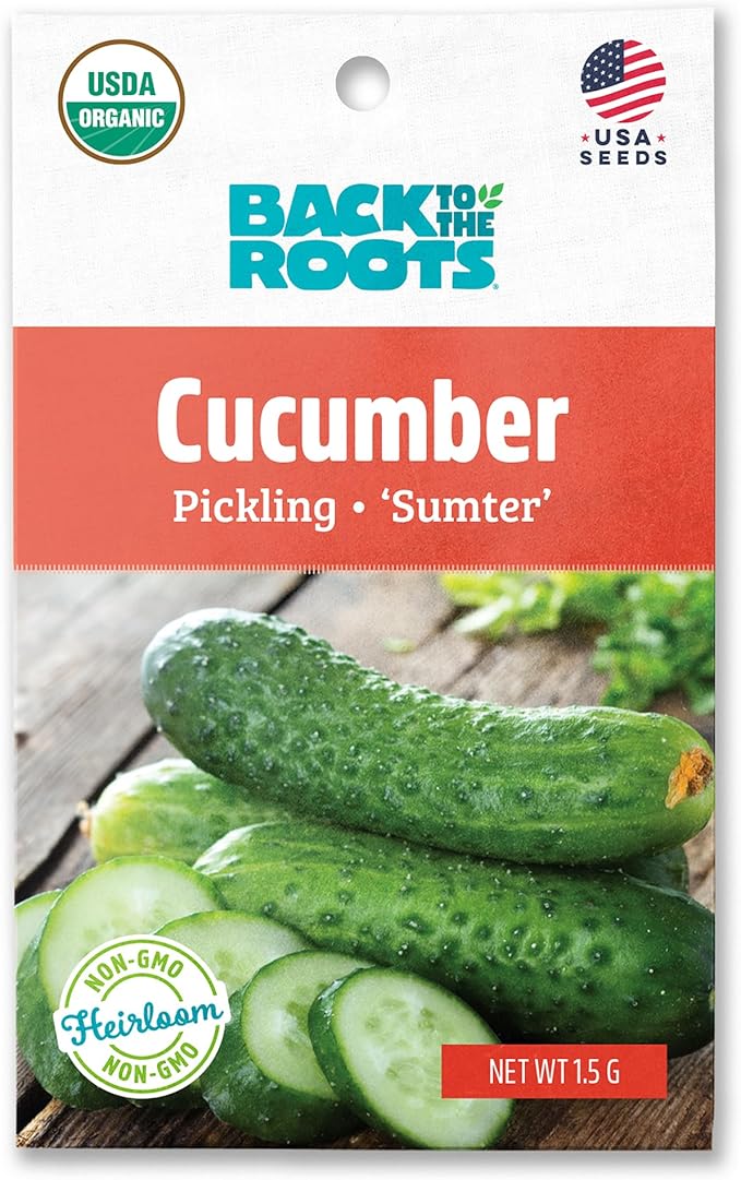 Back to The Roots 100% Organic Seed Packet - Cucumber 'Pickling Sumter' 1.5g