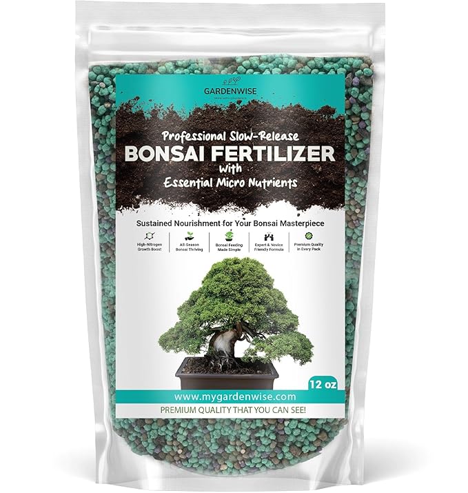 Slow-Release Bonsai Fertilizer with Essential Micronutrients - Professional Grade Bonsai Tree Fertilizer Pellets | Perfect Food for Indoor & Outdoor Bonsai Trees (12 OZ)