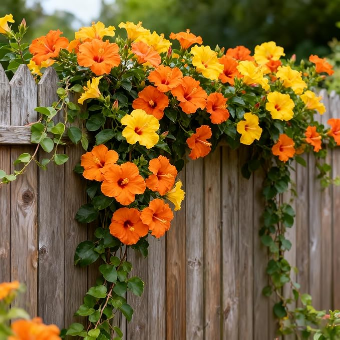 50 Hibiscus Flower Seeds for Planting, Mix Color Beautiful Hibiscus Seed, Non-GMO Perennial Hibiscus Flower Seeds for Small Garden Border, Home Outdoor