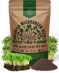 Organo Republic Arugula Sprouting & Microgreens Seeds - 55,000 Non-GMO Heirloom Seeds, Sprouts in 4 oz Resealable Bag for Planting & Growing Microgreens in Soil, Coconut Coir, Aeroponic & Hydroponic