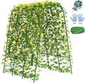 Cucumber Trellis 16mm for Raised Bed 48" L x 64" H, U-Shape Heavy-Duty Metal Garden Trellis for Climbing Plants Outdoor, Vegetable Arch Support Frame for Tomato Pea Zucchini Grape Flowers Vines