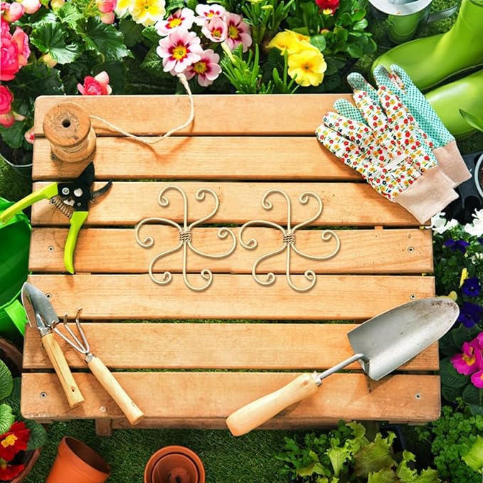 5 Pcs Plant Stem Support, Iron Monstera Plant Support, Durable Hook Stem Supports for Healthy Growth, Bamboo Clamp Set for Leaf Stabilization and Support, Ideal Present for Plant Lovers