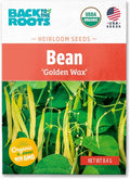 Back to The Roots 100% Organic Seed Packet - Bean 'Golden Wax' 8.4g