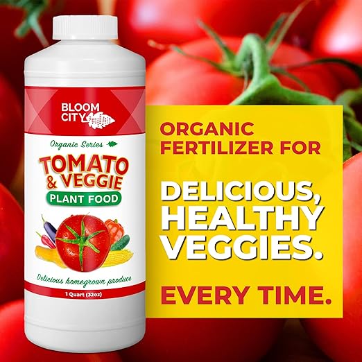 Bloom City Tomato & Veggie Plant Food – Liquid Fertilizer for Bigger Harvests, Stronger Roots & Vigorous Growth, 32 oz