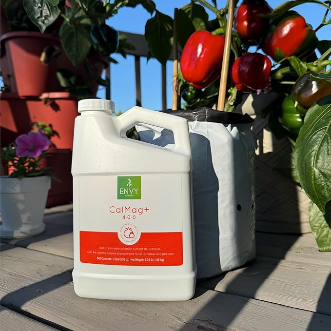 ENVY CalMag+ (4-0-0) Professional Grade Calcium, Magnesium and Iron Liquid Plant Food Supplement for Hydroponics & Soil (Gallon)