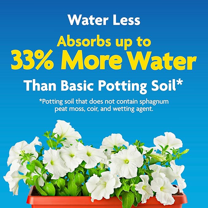 Miracle-Gro Moisture Control Potting Mix - Plant Soil For Container Plants, Protects against Over- and Under-Watering, 8 qt. (2-Pack)