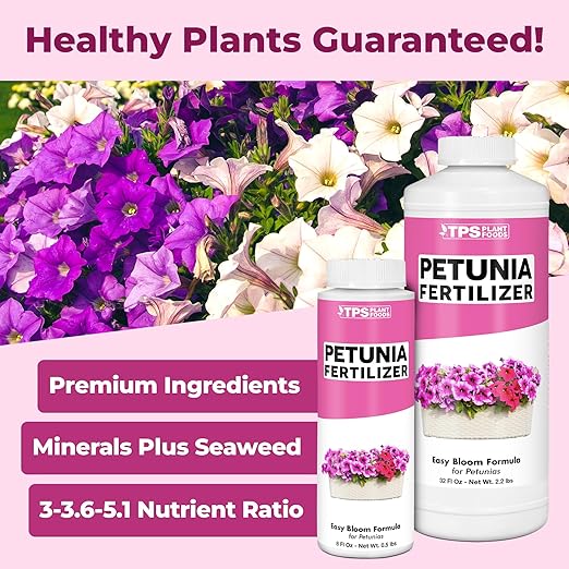 Petunia Fertilizer – Liquid Plant Food for More Blooms, Vibrant Color & Healthy Growth, 8 oz