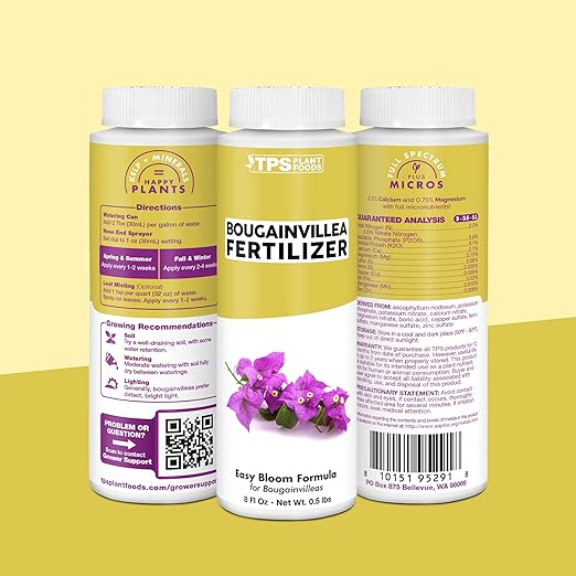 Bougainvillea Fertilizer – Liquid Plant Food for More Blooms, Brighter Color & Fuller Growth, 8 oz