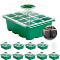 Haispring Seed Starter Kit 10-Pack with Humidity Dome, 120 Cells Propagation Trays & Base | All-in-One Mini Greenhouse for Seed Germination and Plant Starting