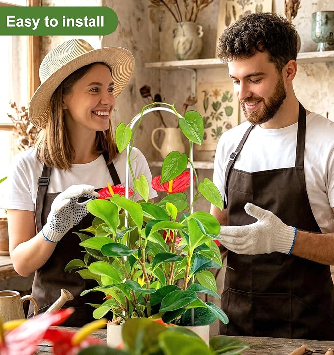 2 Pack Plant Trellis Indoor, 15 inch Small U Acrylic Plant Trellis U-Shaped Plants Vine Support Trelli for Climbing Plants Indoor