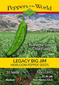 Big Jim Legacy Hatch Variety - 30 Seeds - Authentic Green Chile Flavor! Mild-Medium Heat