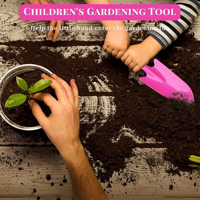 Garden Trowel for Digging and Planting, Mini Colorful Metal Hand Shovel, Small Trowel Set Garden Tools for Flower Soil Planting Digging Transplanting Ideal Gardening Gift for Kids